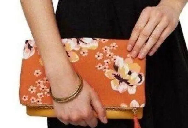 Rachel Pally New Womens  Zahara Organic Floral Vegan Clutch Purse Handbag