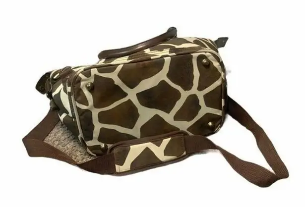 Isabella’s Journey Giraffe Print Weekender Bag Brown