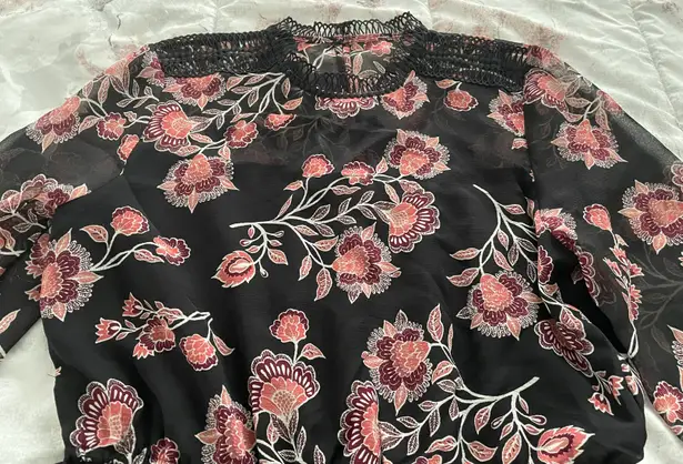 BB Dakota NWT  Whiskey Tango Ruffle Floral Black Mini Dress, size M