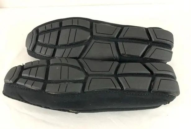 Ruizu Womens Loafers Flats Faux Suede Square Toe 7 Black