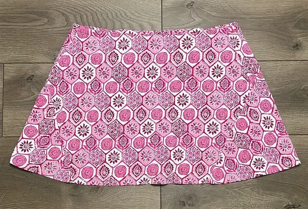 IBKUL 15” Terra Print Swing Golf Skirt Skort Pink Size Large