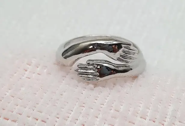 Silver Adjustable Hug Ring