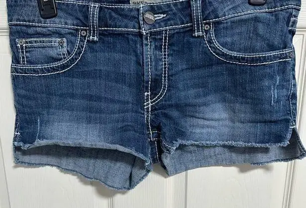 BKE Blue Jean Shorts with Distressed Hem
