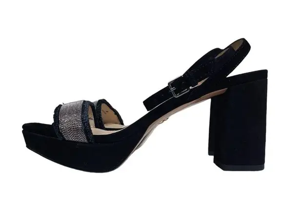 Pelle Moda Womens 8 Ames Leather Sandal in Black NEW