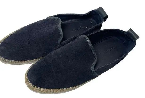 Vince  Women’s Silas Blair Suede Espadrille Mules in Coastal Navy Size 7.5