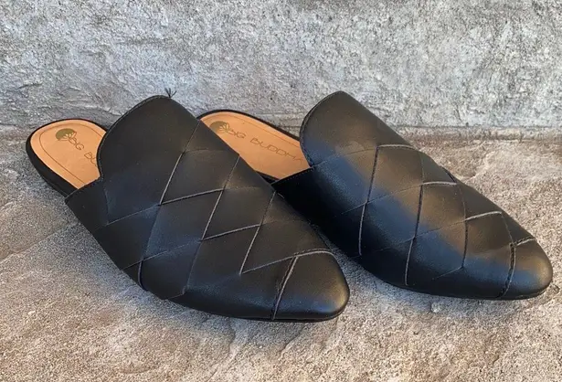 Big Buddha Black Weave Mules