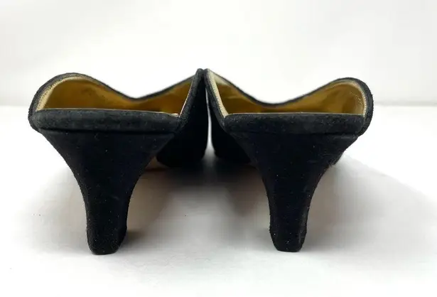 AMANO by Hand black suede mules, size 8.5C