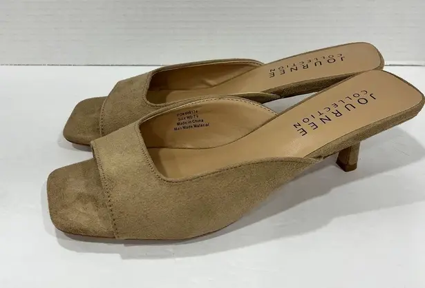 Journee Collection Womens Larna Kitten Heel Pumps. Size 7.5W Color: Taupe