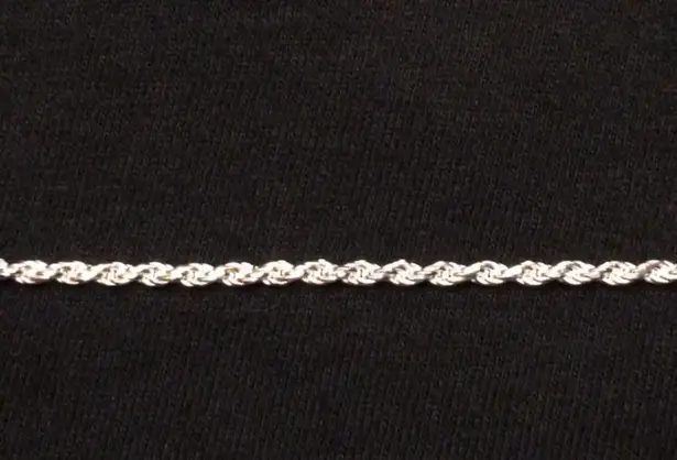 Solid Silver Chain Rope Chain 20in 2mm And Silver Cross