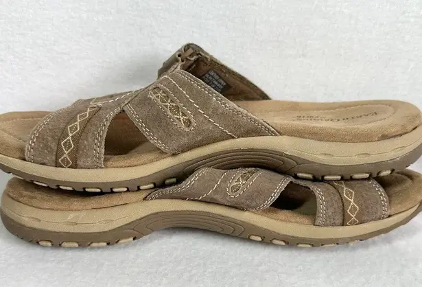 Earth Origins  Sizzle Sandals 9.5 Slip On Slides Stitching Leather Adjustable - Image 8