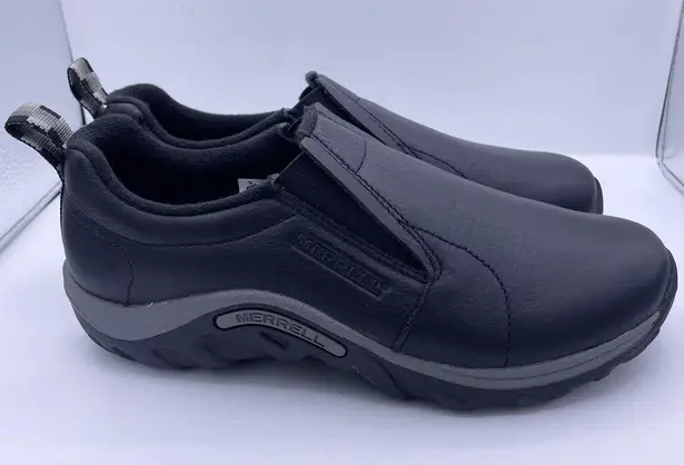 Merrell leather slip on comfy black shoes
