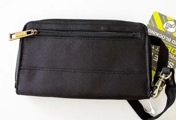 Travelon Antitheft Black Crossbody Purse With Wallet RFID Travel Anti-slash NWT!