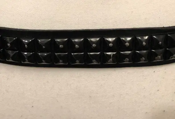 Faux Leather Black Studded Belt