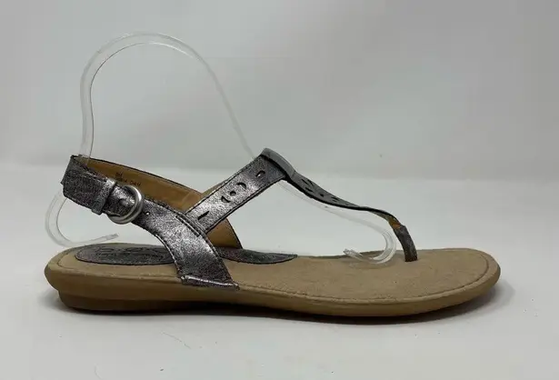 Born BOC Metallic Silver Cutout Vegan Faux Leather T