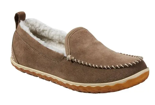 L.L. Bean Mountain Moccasin Slippers Dark Cement Women's Size 8 GUC Brown
