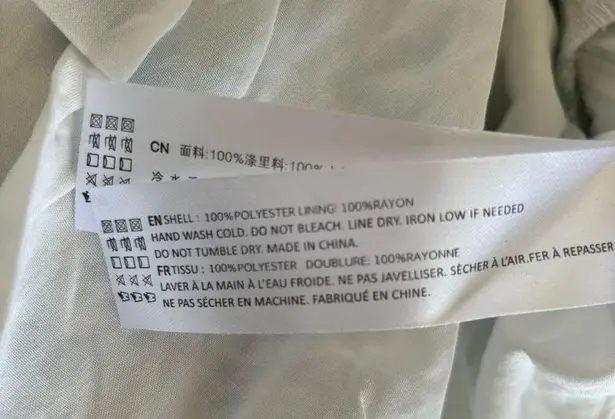 En Saison Claire Floral Blue Eyelet Open Front Long Sleeve Mini Dress Sz Medium