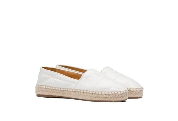 Prada white quilted espadrilles size 37 - Image 2
