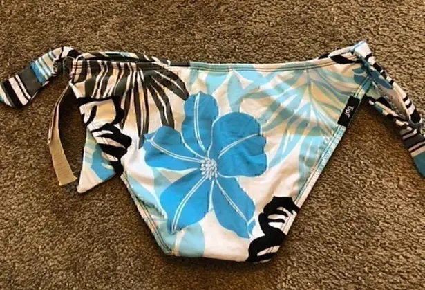 Jag jeans NEW NWT  Blue White Black Tropical Floral Y2K 00s Bikini BOTTOM Small