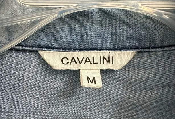 Cavalini Chambray Denim Button Down Top NWT