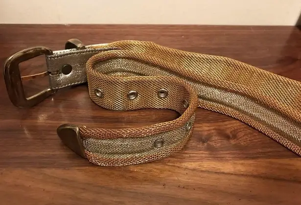 Mesh belt gold silver size medium