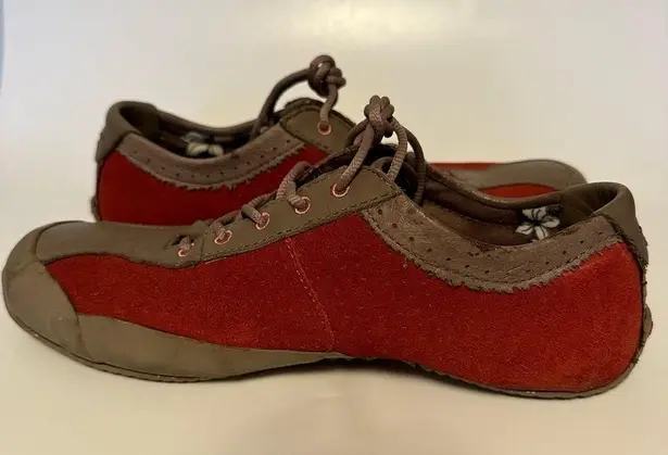 Teva KEAGAN 6053 Women's Size 8 Red Suede W/Brown Leather Comfort Shoes