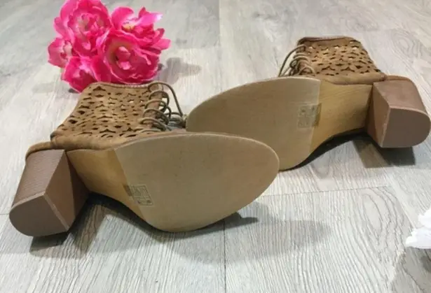 Yoki NEW Brown Suede Gladiator Espadrille Heels Sandals