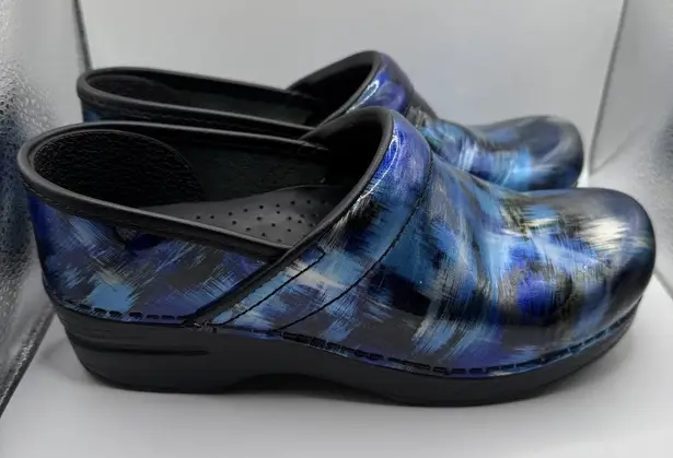 Dansko Women's Professional Clog Blue Brush Patent Comfort Size 37