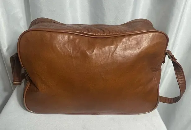 Samsonite Travel/Messenger Bag Brown W/ Gold Accents Unisex 1970’s Vintage
