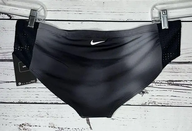 Nike  NWT Size XL Black & Gray Tie Dye - Mesh Side Bathing Suit Brief Swim Bottom