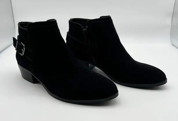 Gianni Bini  Black Suede‎ Booties with Buckle