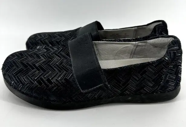 Alegria Gleeterlockin Slip On Shoes Chevron Slip Resistant Black EU 38 US 7.5