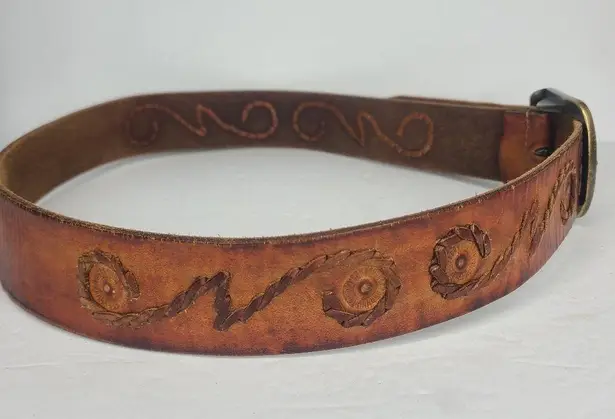 Levi's Vintage  Genuine Leather Hand Tooled Distressed Belt