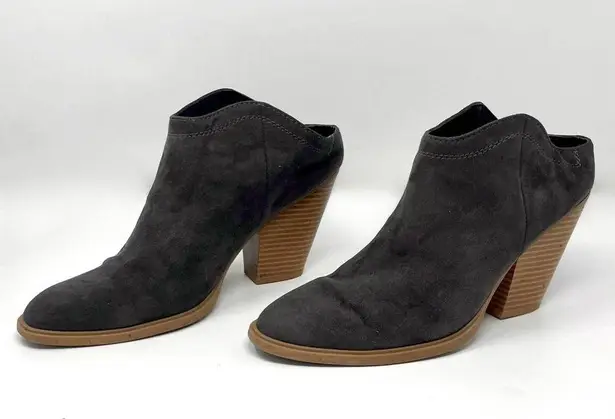 DV DOLCE VITA Gray Brown Faux Suede Mule Bootie Size 8