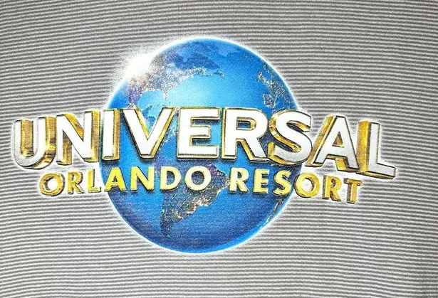 Universal Studios Orlando Resort Hooded Sweatshirt M Hoodie Stripes Pocket Gray Size M