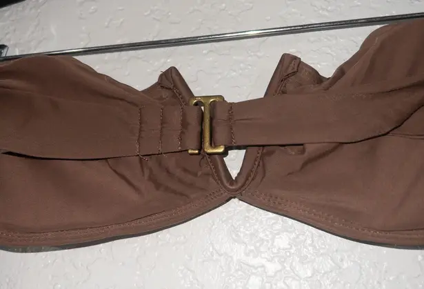 ANDIE NWT Espresso Brown The Scala Bikini Top Size Medium