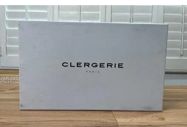 Clergerie Brooks Wooden Effect Platform Oxford Brown Leather Sz 5.5 US 36 EU NIB