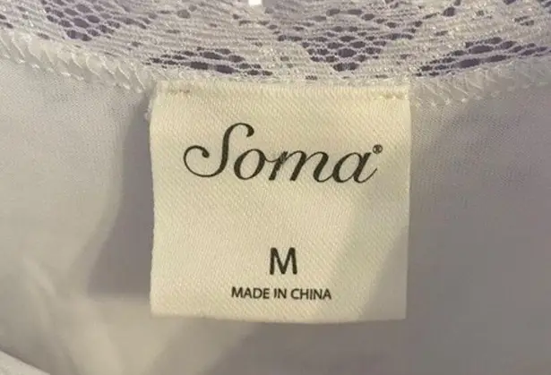 Soma Women's M All Over White Lace Camisole Stretchy Feminine Fairycore Coquette