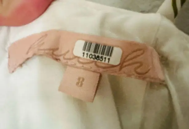 Hutch White Green Striped Marissa Full Skirt Sweetheart Neckline Dress Size 8