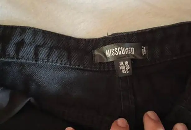 Missguided Black Jean Shorts