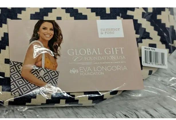 Summer & Rose Navy Diamond Beach Tote - NIP