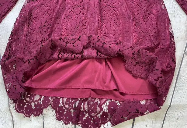 Francesca's  Burgundy Carson Lace Shift Dress NWT!