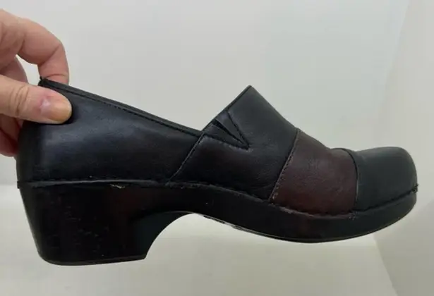Dansko tenley Women's Brown Black Slip On Clogs Mules nursing Size 41 / US 10.5