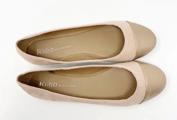 ROHB Corsica II Rose Suede Rose Gold Cap Toe Flats Size 5 NWT Pink
