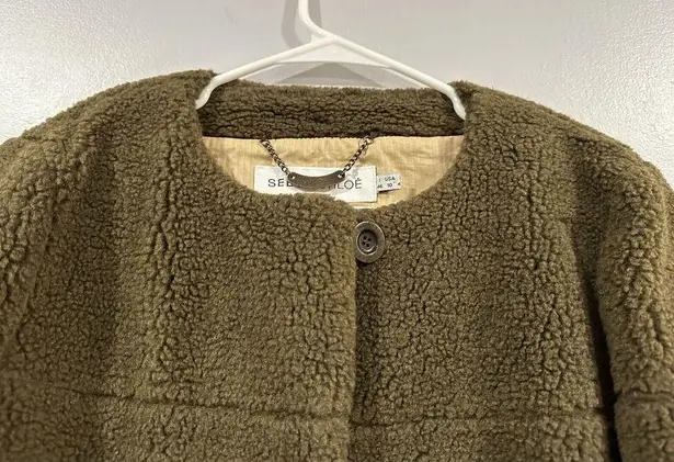 SEE by CHLOE jacket short coat khaki green size IT 46 US 10