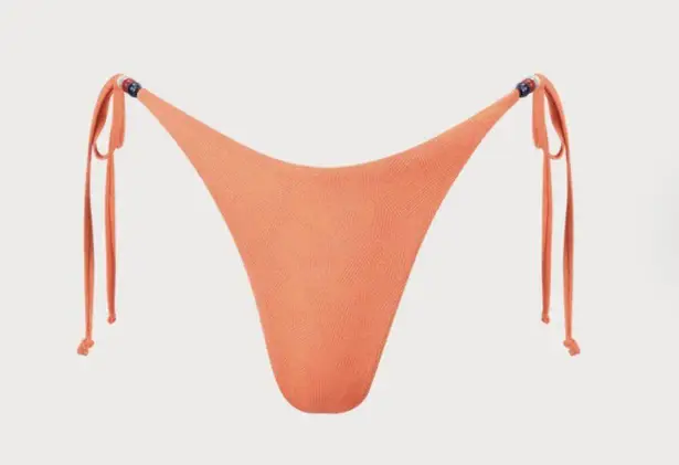 BERLOOK Beaded Side Tie Bikini Bottom 18 Orange