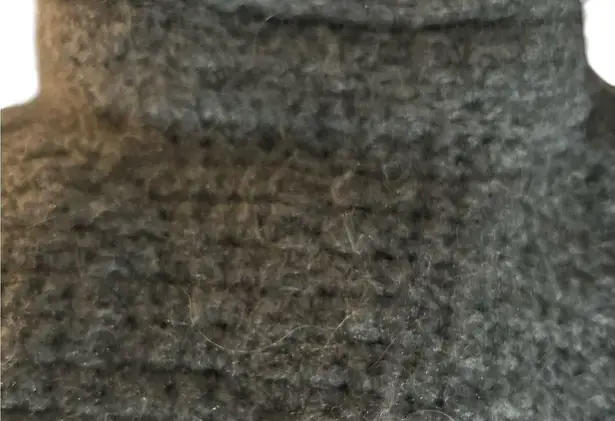 Handmade wool chunky knit crotchet sweater (no pill) Gray Size undefined