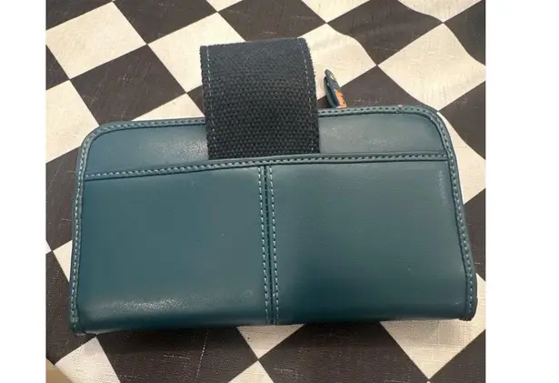 Spartina 449 Wallet Clutch Teal Blue Genuine Leather Card Holder Purse