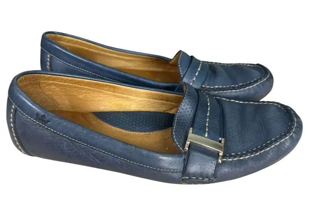 Peter Millar lf14f01 Blue Leather Loafers Flats Women's Size 7.5