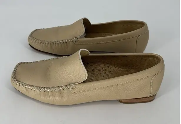 Vintage Joy Harper Women's Leather German Loafers Neutral Beige Size 37 US 6 Tan