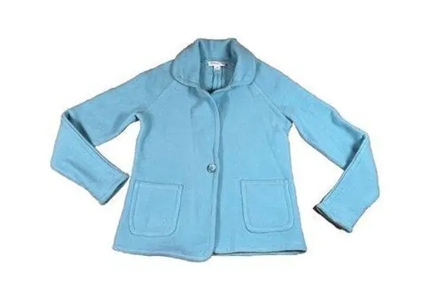 Pendleton Women's Pendelton Lambs Wool Blue Jacket Blazer Long Sleeve Size M